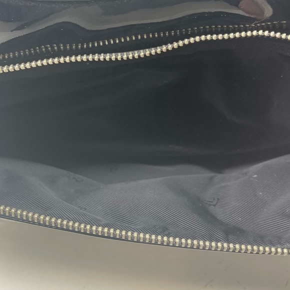 Lauren Ralph Lauren Purse Black Patent Leather Lined Inside and Outside Pockets - Picture 8 of 13